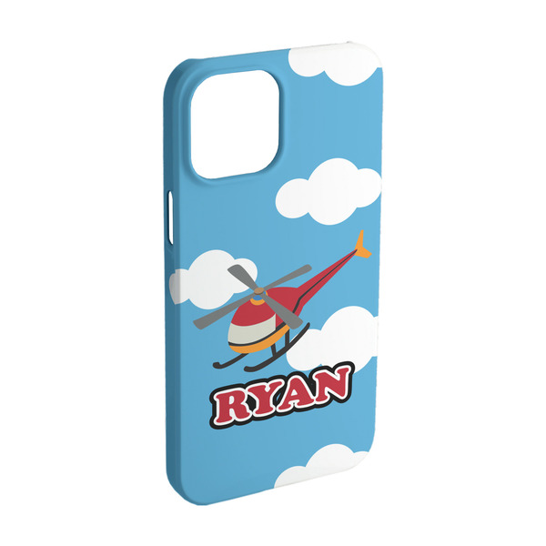 Custom Helicopter iPhone Case - Plastic - iPhone 15 (Personalized)