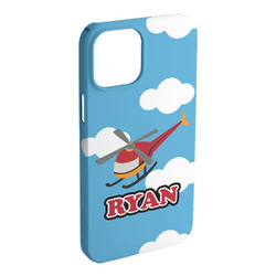 Helicopter iPhone Case - Plastic - iPhone 15 Plus (Personalized)