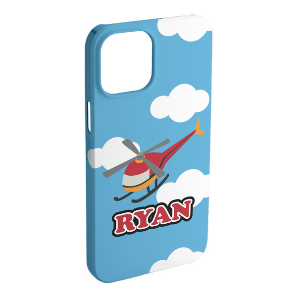 Custom Helicopter iPhone Case - Plastic - iPhone 15 Plus (Personalized)