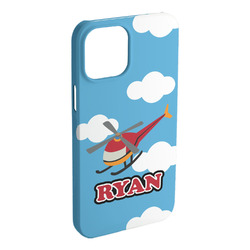 Helicopter iPhone Case - Plastic - iPhone 15 Pro Max (Personalized)