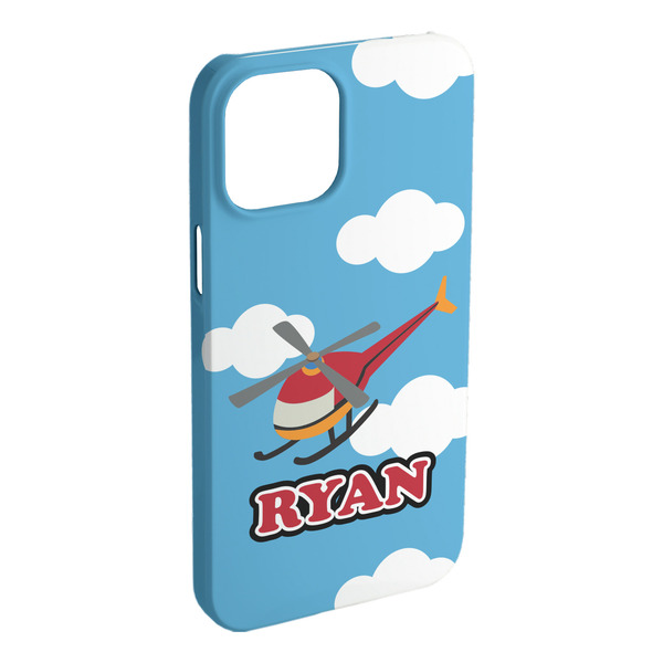 Custom Helicopter iPhone Case - Plastic (Personalized)