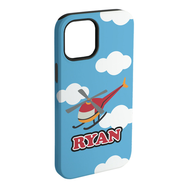 Custom Helicopter iPhone Case - Rubber Lined (Personalized)