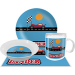 Race Car Dinner Set - Single 4 Pc Setting w/ Name or Text