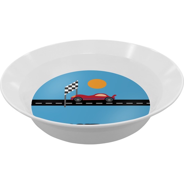 Custom Race Car Melamine Bowl - 12 oz (Personalized)
