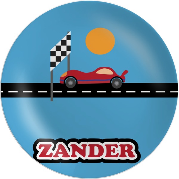 Custom Race Car Melamine Plate (Personalized)