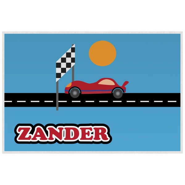 Custom Race Car Laminated Placemat w/ Name or Text