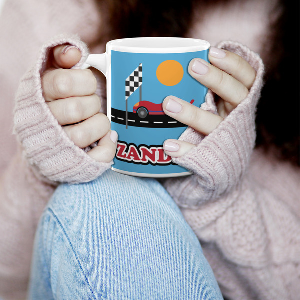 Race Car 11oz Coffee Mug - LIFESTYLE