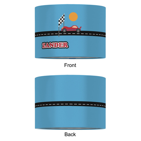 Race Car 12" Drum Lampshade - APPROVAL (Fabric)