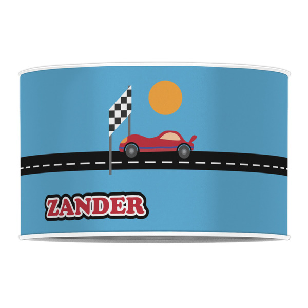 Race Car 12" Drum Lampshade - FRONT (Poly Film)