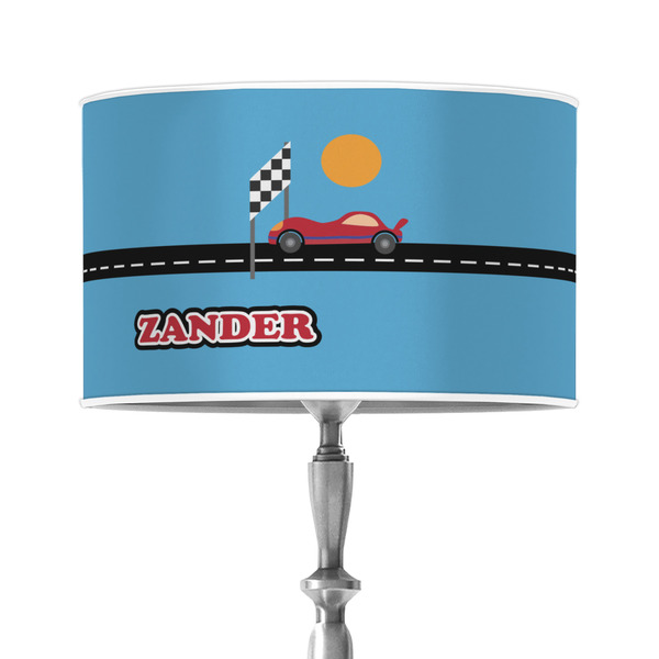 Custom Race Car 12" Drum Lamp Shade - Poly-film (Personalized)