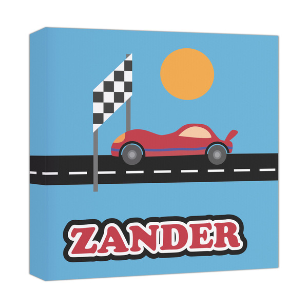 Custom Race Car Canvas Print - 12x12 (Personalized)