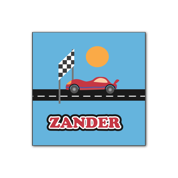 Custom Race Car Wood Print - 12x12 (Personalized)