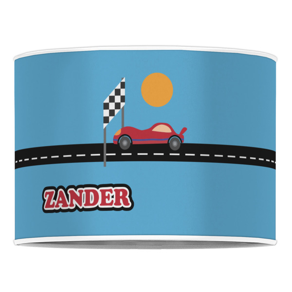 Race Car 16" Drum Lampshade - FRONT (Poly Film)