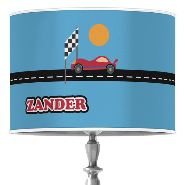 Custom Race Car 16" Drum Lamp Shade - Poly-film (Personalized)