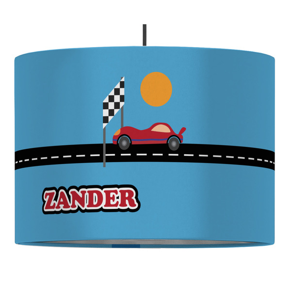 Custom Race Car Drum Pendant Lamp (Personalized)
