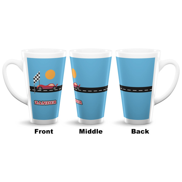 Race Car 16 Oz Latte Mug - Approval