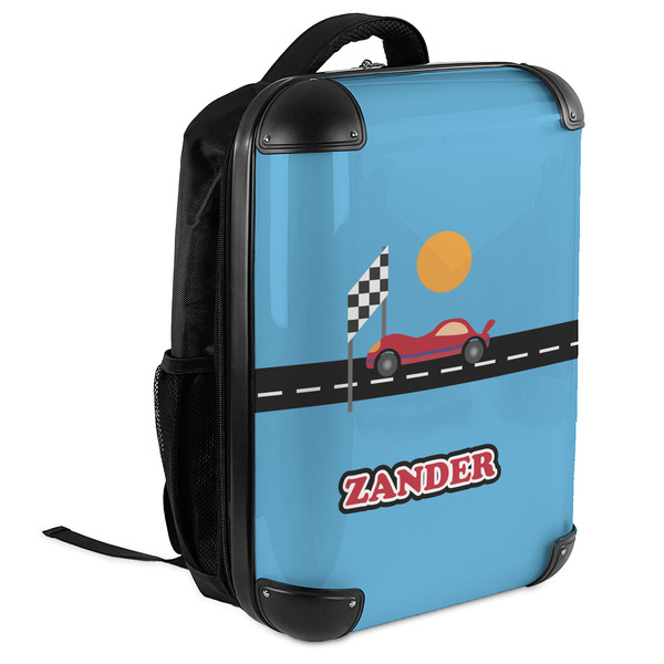 Race Car 18" Hard Shell Backpacks - ANGLED VIEW
