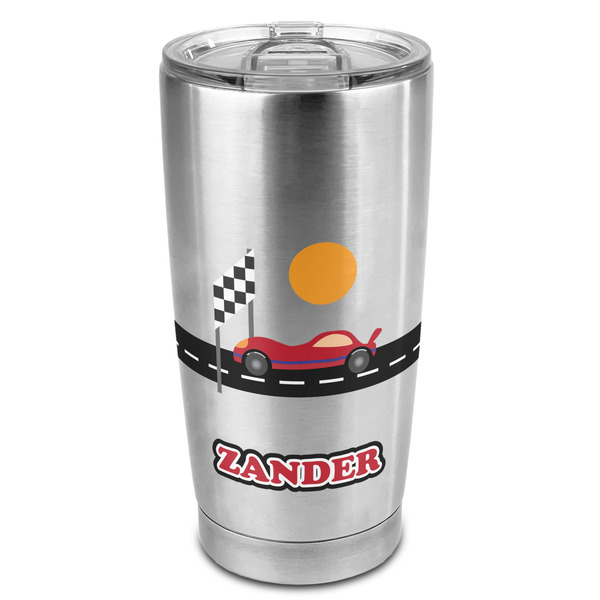 Custom Race Car 20oz Stainless Steel Double Wall Tumbler - Full Print (Personalized)