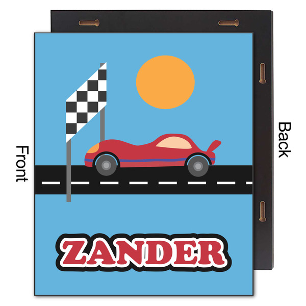 Race Car 20x24 Wood Print - Front & Back View