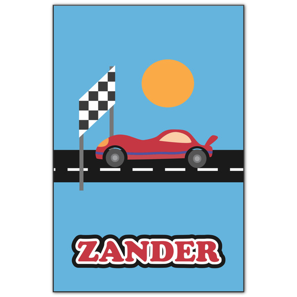 Custom Race Car Wood Print - 20x30 (Personalized)