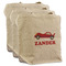 Race Car Reusable Cotton Grocery Bags - Set of 3 (Personalized)