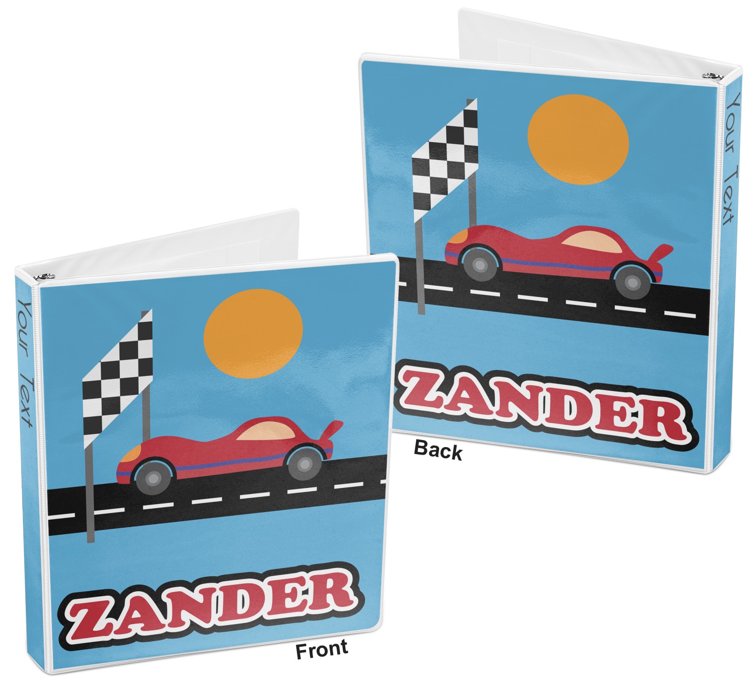 Race Car 3Ring Binder (Personalized) YouCustomizeIt