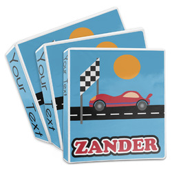 Race Car 3-Ring Binder (Personalized)