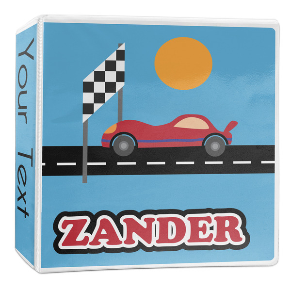 Custom Race Car 3-Ring Binder - 2 inch (Personalized)