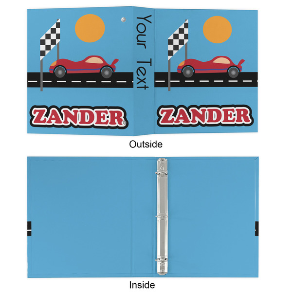 Race Car 3 Ring Binders - Full Wrap - 1" - APPROVAL