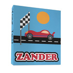 Race Car 3 Ring Binder - Full Wrap - 1" (Personalized)