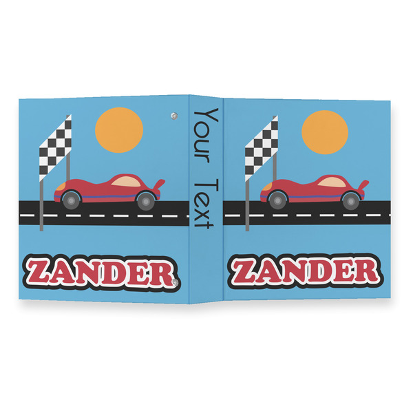Race Car 3 Ring Binders - Full Wrap - 1" - OPEN OUTSIDE