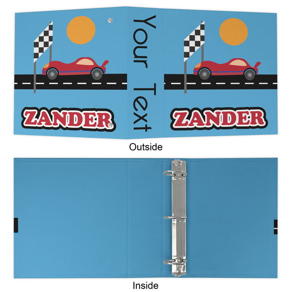Race Car 3 Ring Binders - Full Wrap - 2" - APPROVAL