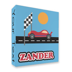 Race Car 3 Ring Binder - Full Wrap - 2" (Personalized)