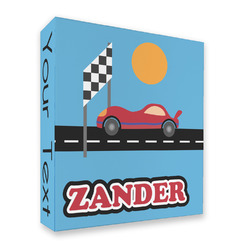 Race Car 3 Ring Binder - Full Wrap (Personalized)