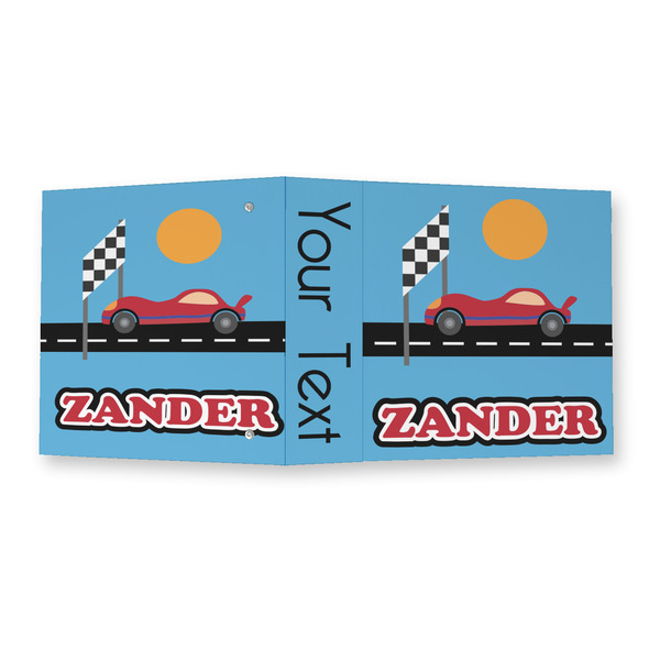 Race Car 3 Ring Binders - Full Wrap - 2" - OPEN OUTSIDE