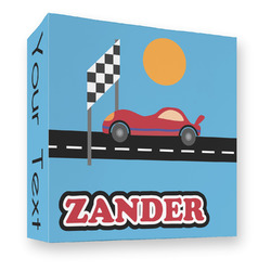 Race Car 3 Ring Binder - Full Wrap - 3" (Personalized)