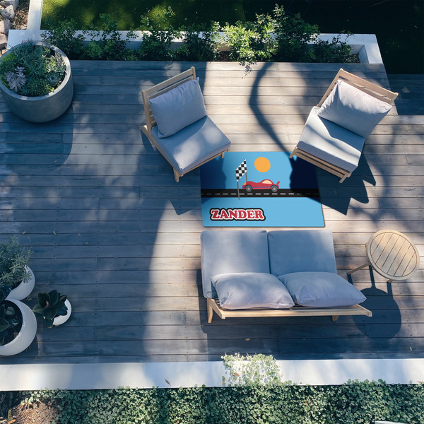 Race Car 3'x5' Patio Rug - In Context