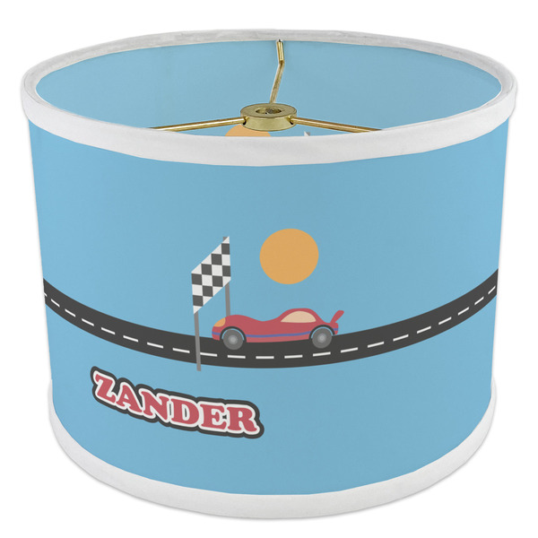Race Car 8" Drum Lampshade - ANGLE Poly-Film