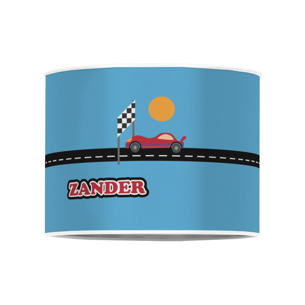 Race Car 8" Drum Lampshade - FRONT (Poly Film)