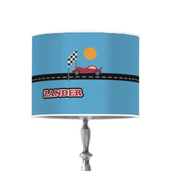 Race Car 8" Drum Lamp Shade - Poly-film (Personalized)