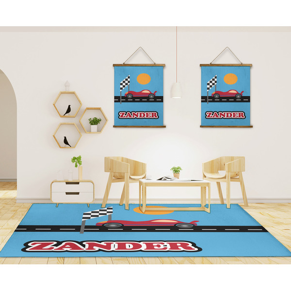 Race Car 8'x10' Indoor Area Rugs - IN CONTEXT