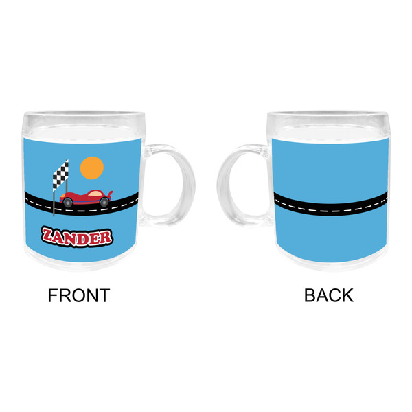 Race Car Acrylic Kids Mug (Personalized) - APPROVAL