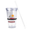 Race Car Acrylic Tumbler - Full Print - Front straw out