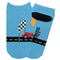 Race Car Adult Ankle Socks - Single Pair - Front and Back