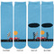 Race Car Adult Crew Socks - Double Pair - Front and Back - Apvl