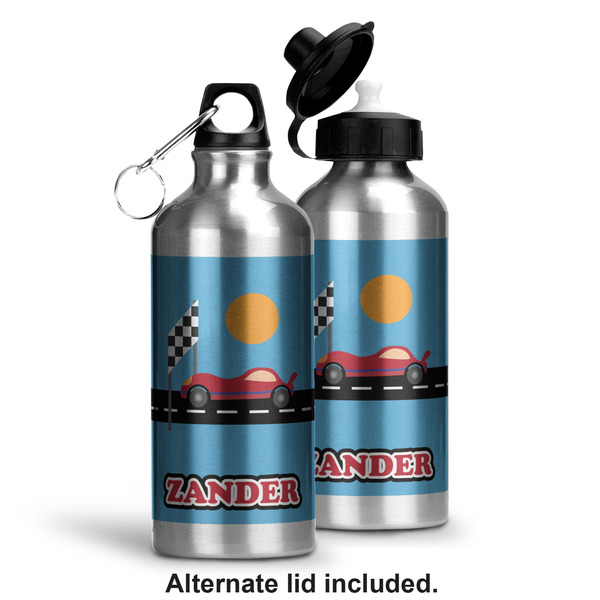 Race Car Aluminum Water Bottle - Alternate lid options