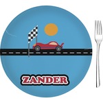 Race Car 8" Glass Appetizer / Dessert Plates - Single or Set (Personalized)