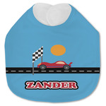 Race Car Jersey Knit Baby Bib w/ Name or Text