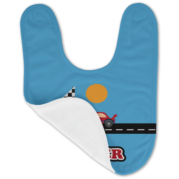 Race Car Baby Bib - AFT folded