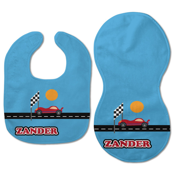 Race Car Baby Bib & Burp Set - Approval (new bib & burp)